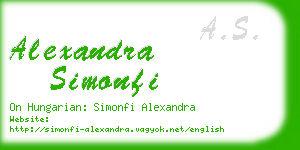 alexandra simonfi business card